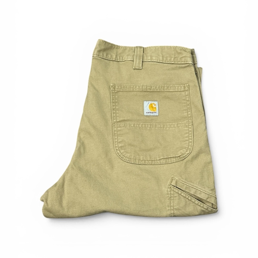 Carhartt Canvas Carpenter Pants 38x30 Men’s Tan Workwear Relaxed Fit